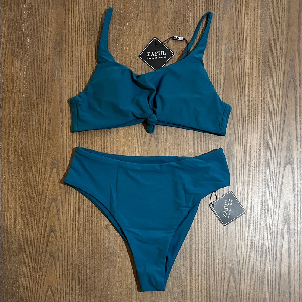 Zaful Dark Teal Bikini Set - Size 6 - NWT